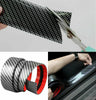 Car Carbon Fiber Stickers Auto Door Plate Cover Anti Scratch Sticker Accessories