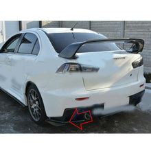 Sport Carbon Fiber Rear Bumper Fin Canard Splitter Diffuser Valence Spoiler Lips