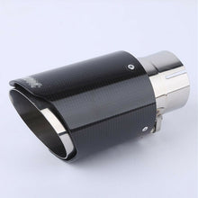 1x Real Carbon Fiber Glossy Car Exhaust Pipe 63mm-89mm Universal Muffler End Tip