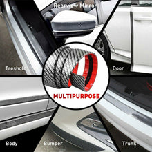 Bumper Protector Car Strip Carbon Fiber Rubber Door Edge Moulding Sticker Guard