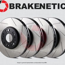 [FRONT + REAR] BRAKENETIC PREMIUM SLOTTED Brake Disc Rotors BPRS101465