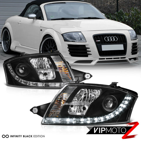 1999-2006 Audi TT Coupe Convertible Quattro Black LED DRL Projector Headlights