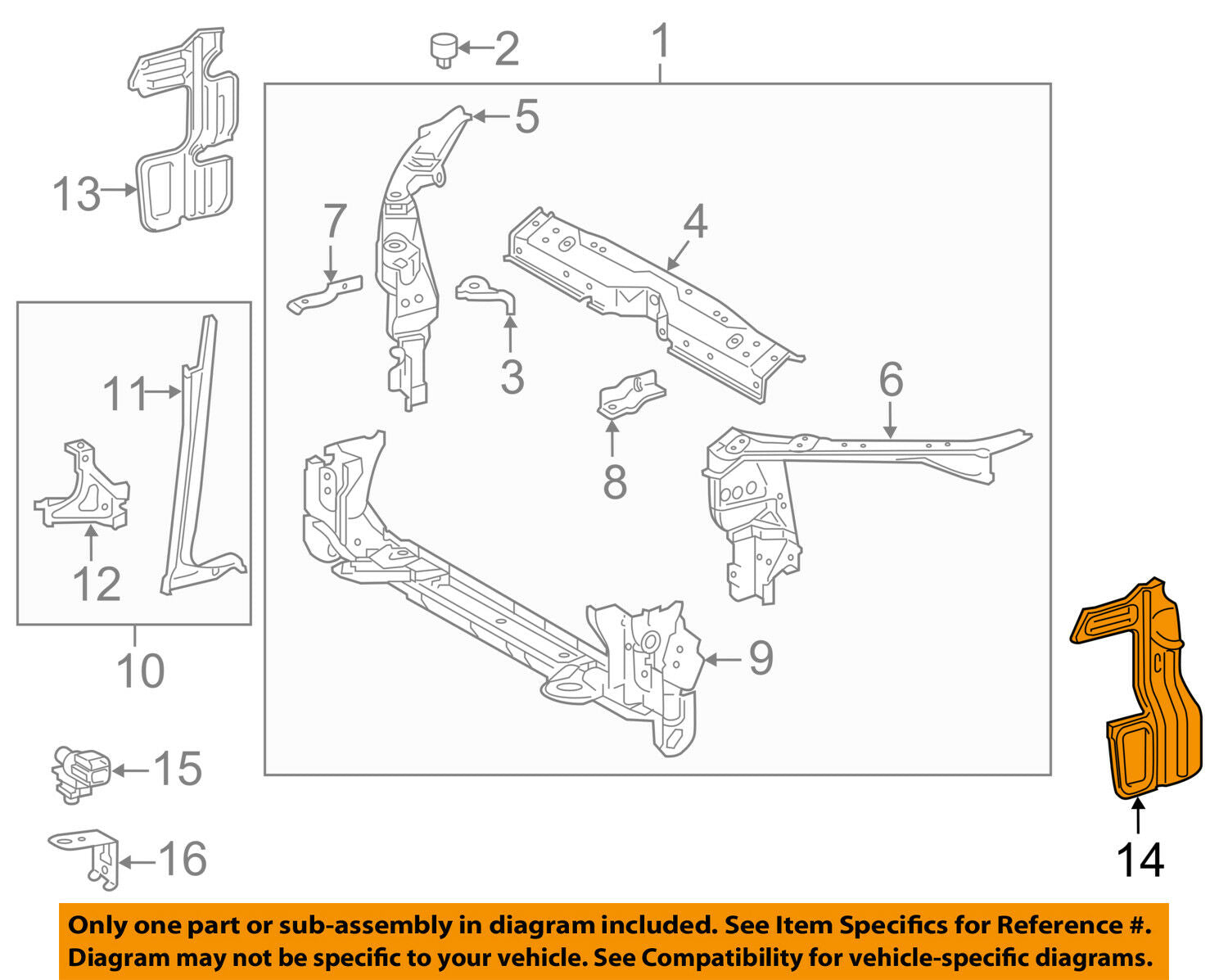 TOYOTA OEM 17-18 Corolla Radiator Core Support-Air Deflector Left 5329402240