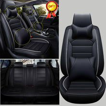 3D PU Leather Car SUV Seat Cover 5-Seats Front+Rear Cushion Black Universal Fit