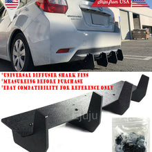 32" Bumper Diffuser Valence Wind Blade Extension Splitter 4 Shark Fin For Toyota