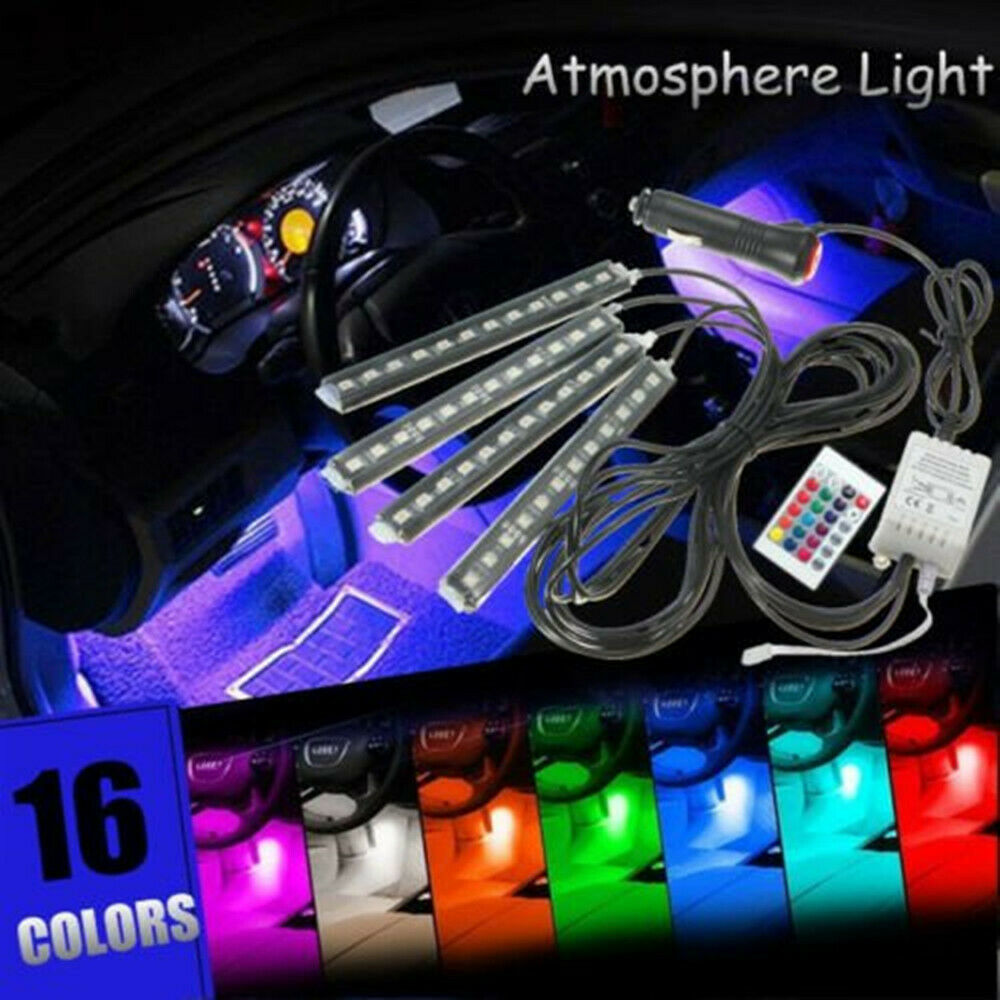 Car Accessories RGB LED Light Dash Floor Foot Strip Lights Decorative Lamp