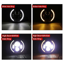 LED Headlight For Harley Motorcycle 7" inch Round Motorcycle Driving Light DRL