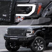 2009-2014 Ford F150 "CYCLOP OPTIC" LED Tube Matte Black Headlights <Raptor SVT>