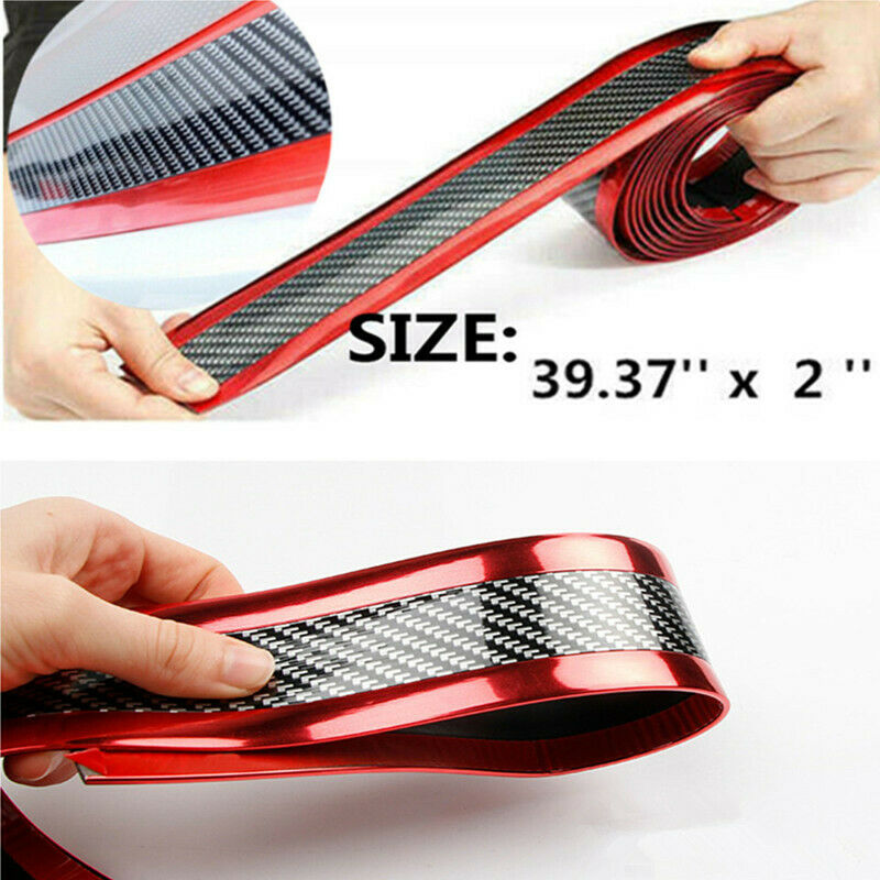 Car Sticker 5D Carbon Fiber Rubber Edge Guard Strip Door Sill Protector New