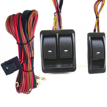 Universal Auto Car Power Window Switch Kits With Wiring Harness For 2 doors type