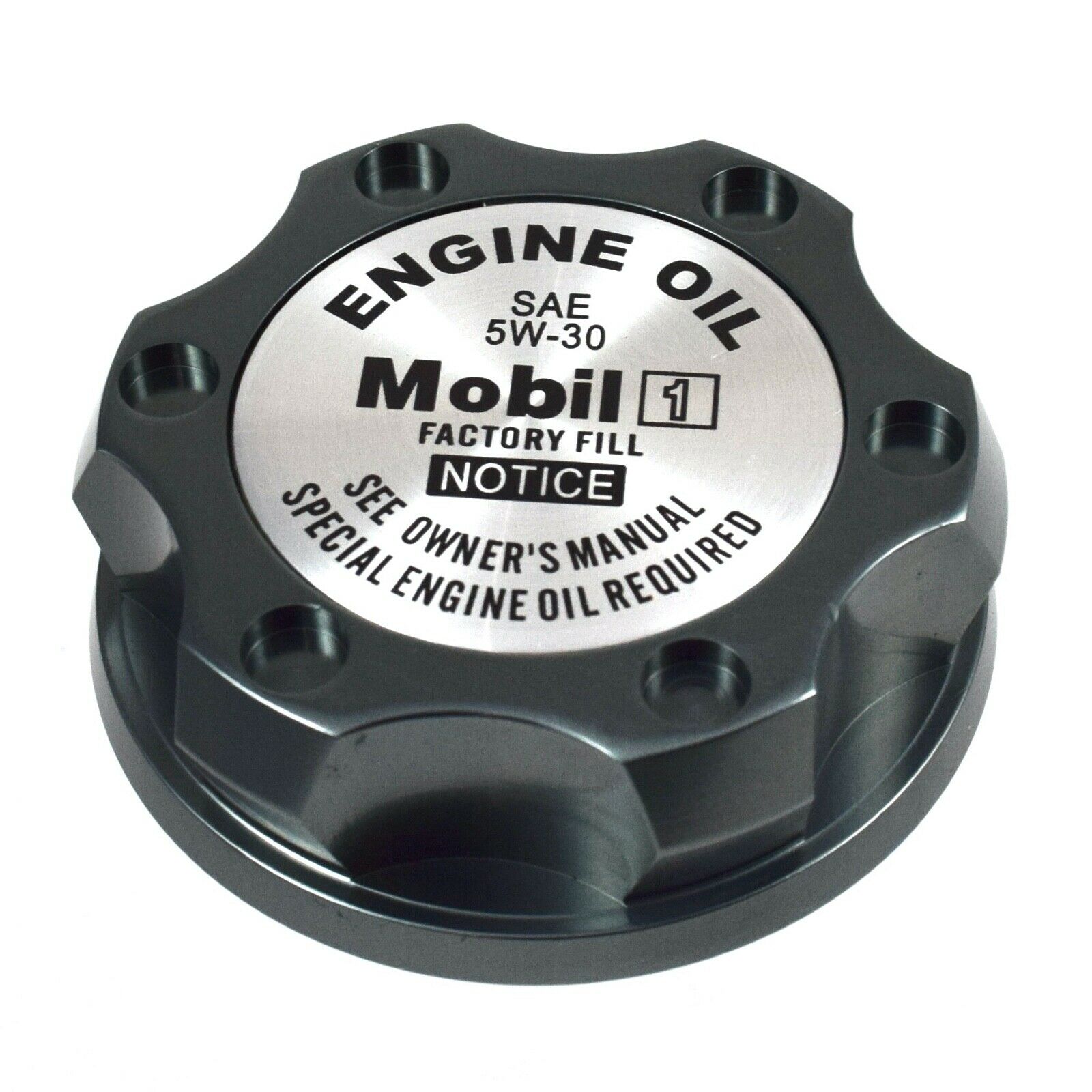 Gunmetal Oil Filler Engine Cap Racing Billet Mobil1 5w-30 For Toyota Scion Lexus