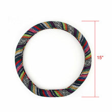 38cm Colorful Car Steering Wheel Cover Breathable Non-Slip Soft Grip Comfortable