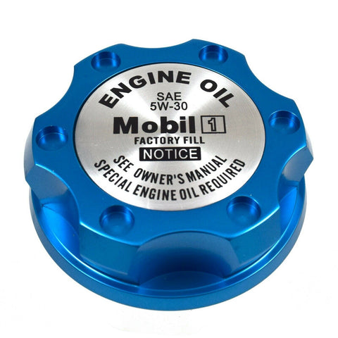 Blue Oil Filler Engine Cap Racing Billet Mobil 1 5w-30 For Toyota Scion Lexus