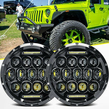 Pair 7" INCH LED Headlights Hi/Lo Beam DRL /2 Wire for Jeep Wrangler JK LJ CJ