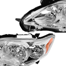 For 2011 2012 2013 Toyota Corolla Chrome Headlights Headlamps Pair Left+Right