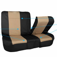 Neoprene Seat Covers for Auto Sedan Car SUV Waterproof Full Set Beige Black