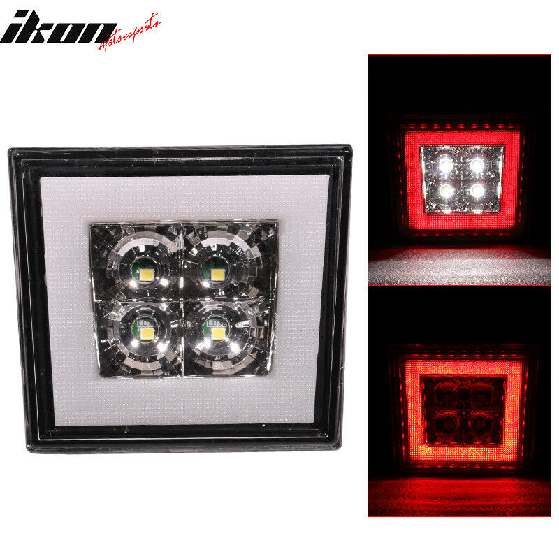 Universal Square Clear LED Rear Tail Third 3RD Brake Lights Stop Safety Lamp