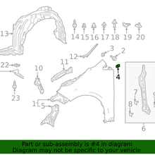 Genuine Toyota Fender Upper Clip 53813-47040