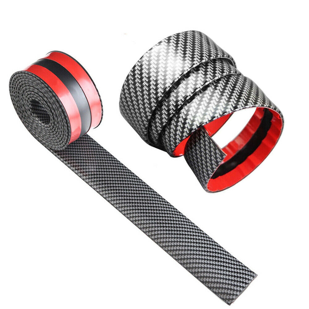 For Toyota 5CM*1M Car Sticker Carbon Fiber Rubber Door Sill Protector Strip