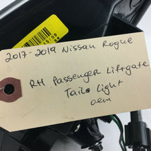 2017-2020 Nissan Rogue 2.5L Liftgate Trunk Tail Light Passenger RH Rear OEM USED