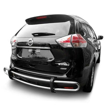 For Nissan Rogue 2014-2020 Black Horse Double Tube Polished Rear Bumper Guard