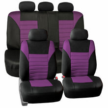 3 Row 8 Seaters Seat Covers For SUV Van 3D Mesh Purple Black Full Set