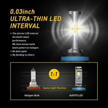 Pair AUXITO 2-Side H11 LED Headlight Kit 80W 9000LM Low Beam Bulb 6500K White B1