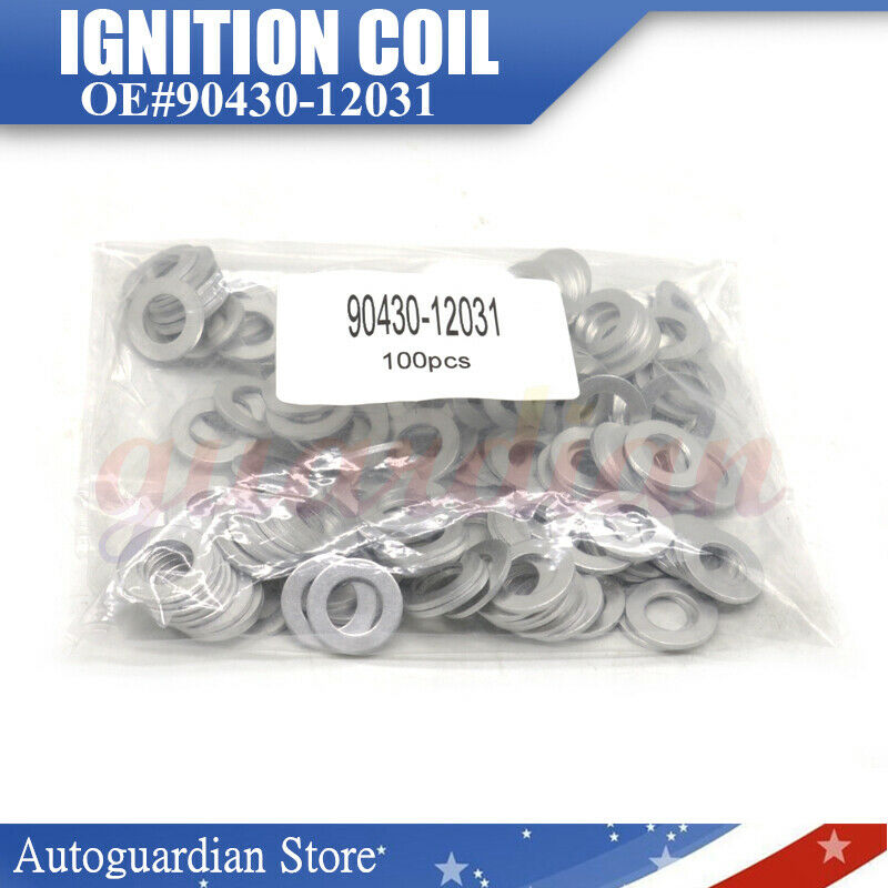 New 100PCS Oil Drain Sump Plug Washers Gasket 90430-1203 For Toyota Lexus
