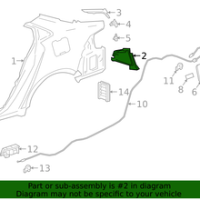 Genuine Toyota Quarter Extension 61698-02160