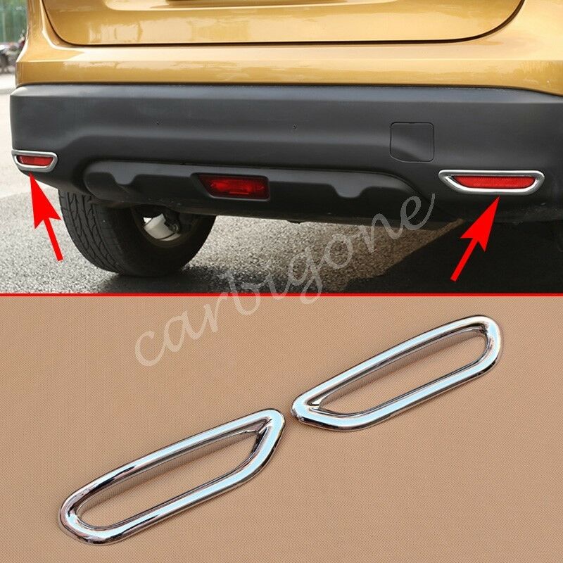 Chrome Rear Fog Light Cover Trim For Nissan Rogue Sport 2017-2020 Accessories