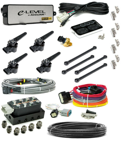 Accuair 3/8 AA-VU4 Manifold Air Valve E-Level Nickle Controller 50ft Hose preset