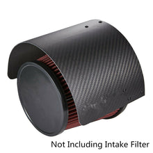 1Pcs Universal Car 2.5" TO 5.5" Carbon Fiber Look Air Filter Cover Heat Shield