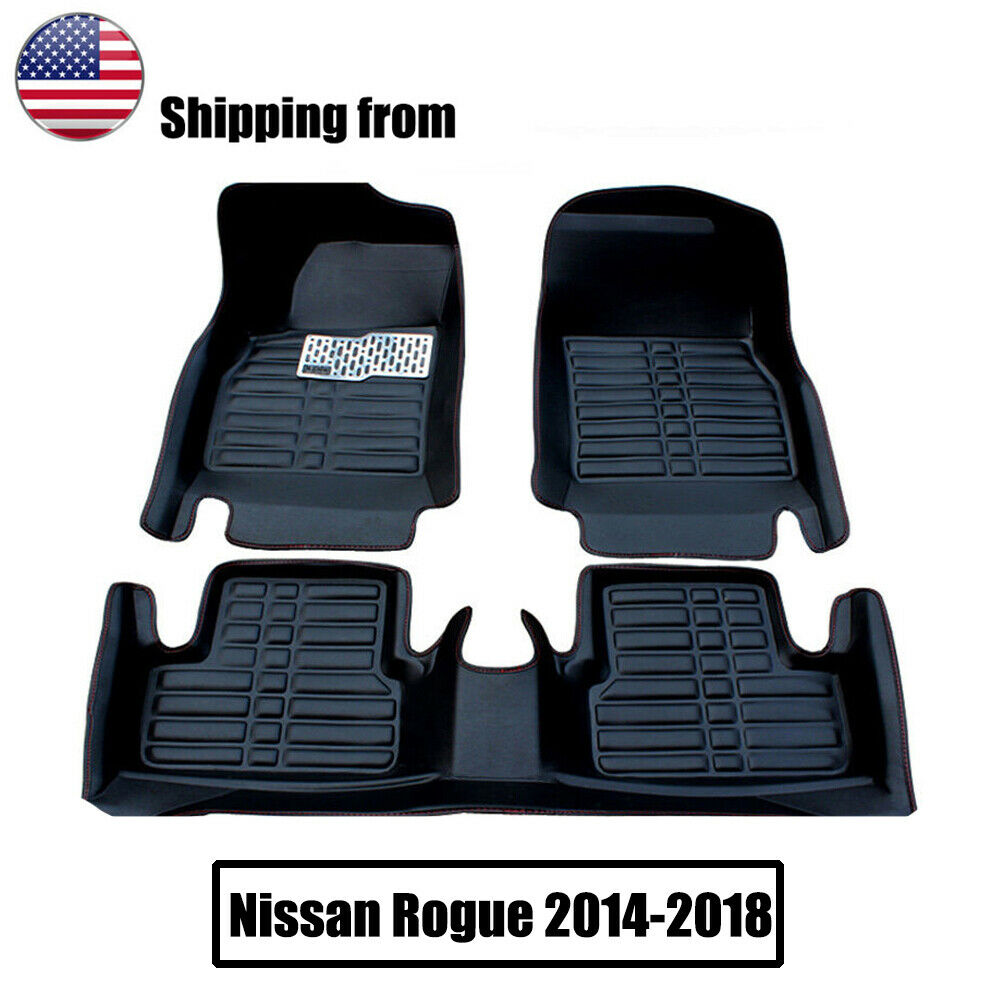 Fits for Nissan Rogue 2014-2020 Car Floor Mats Front & Rear Liner Waterproof Mat