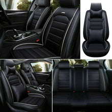 Luxury Car Seat Cover Cushion PU Leather Front&Rear Waterproof Full Surround Set