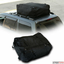 Black Waterproof Rainproof Roof Top Cargo Rack Carrier Bag Storage w/Straps S27