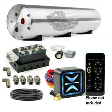 AccuAir ENDO-CT Raw Aluminum Tank Vu4 Valve Manifold E+ Connect Management Kit