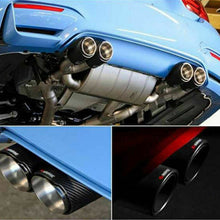 DIY 63mm Inlet Carbon Fiber Car Dual Exhaust Pipe Muffler Tip Cover Tail Throat