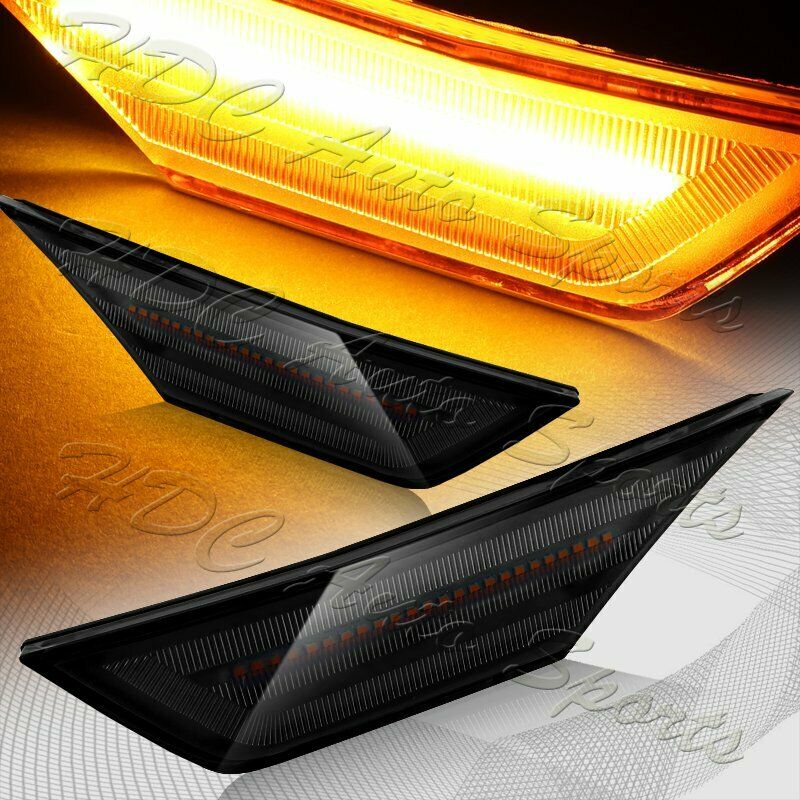 For 2016-2020 Honda Civic LED Smoke Lens Bumper Turn Signal Side Marker Lights