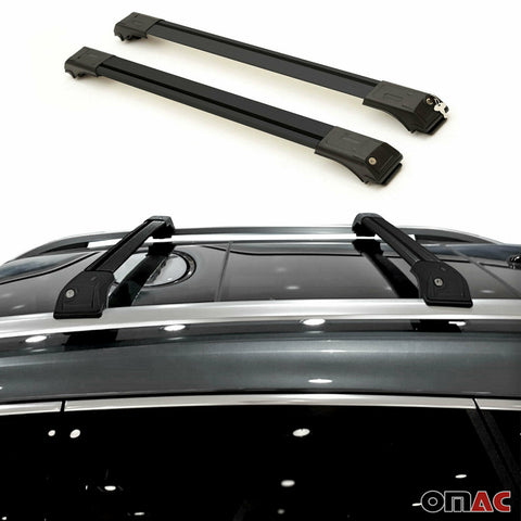 Roof Rack Cross Bars Alu. Black Set 2 Pcs for Nissan Rogue Sport 2017-2020