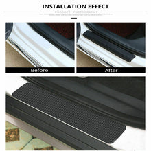 Car Accessories 5D Carbon Fiber Vinyl Wrap 4X Door Sill Protector Trim Stickers