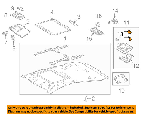 TOYOTA OEM 16-18 Prius Interior-Roof-Map Lamp Bulb 8193612160