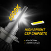 2X AUXITO H7 LED Headlight Bulb Kit High Low Beam 6500K Super White 20000LM EOA