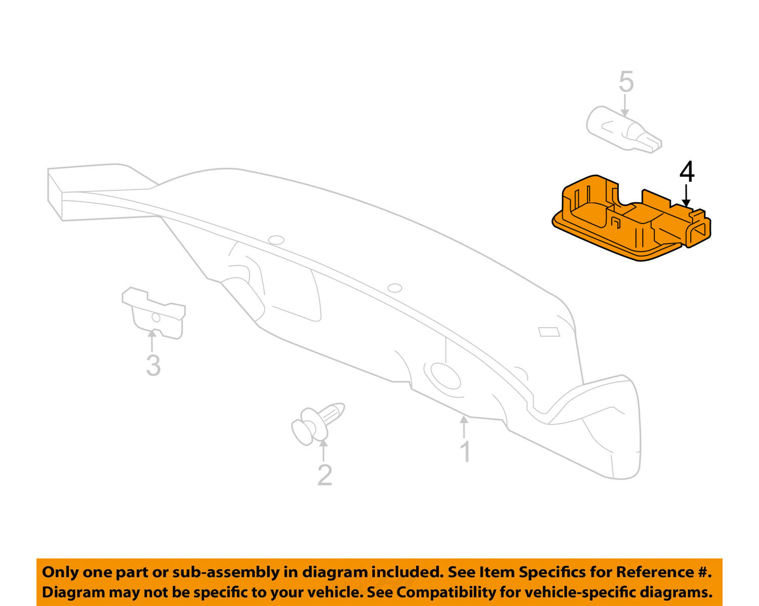 HONDA OEM Trunk Lid-Trunk Light 34261S5A003