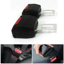 2x Car Auto Safety Seat Belt Buckle Extension Alarm Extender Black Universal SUV