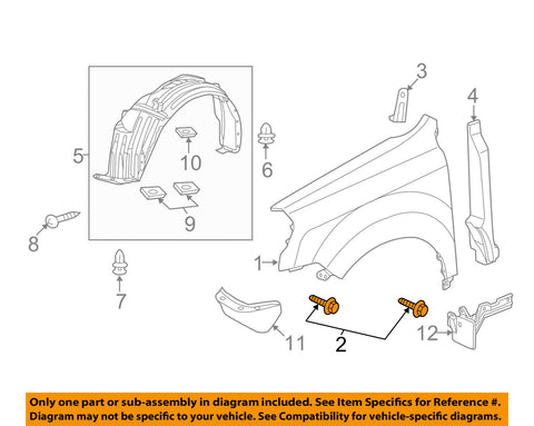 HONDA OEM-Fender Bolt 90108S0A003