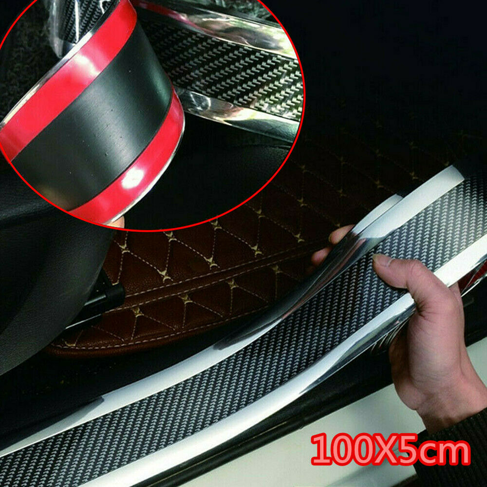 Bumper Protector Strip Sticker Carbon Fiber Anti-collision Door Sill Protector