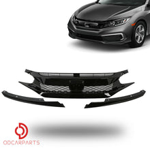 Fit Honda Civic 2019-2020 Front Upper Grille Type-R Style Gloss Black