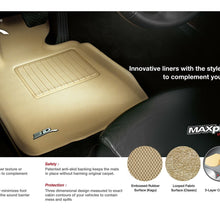 For Nissan Rogue 14-20 3D MAXpider L1NS06811509 Kagu 1st Row Black Floor Liners
