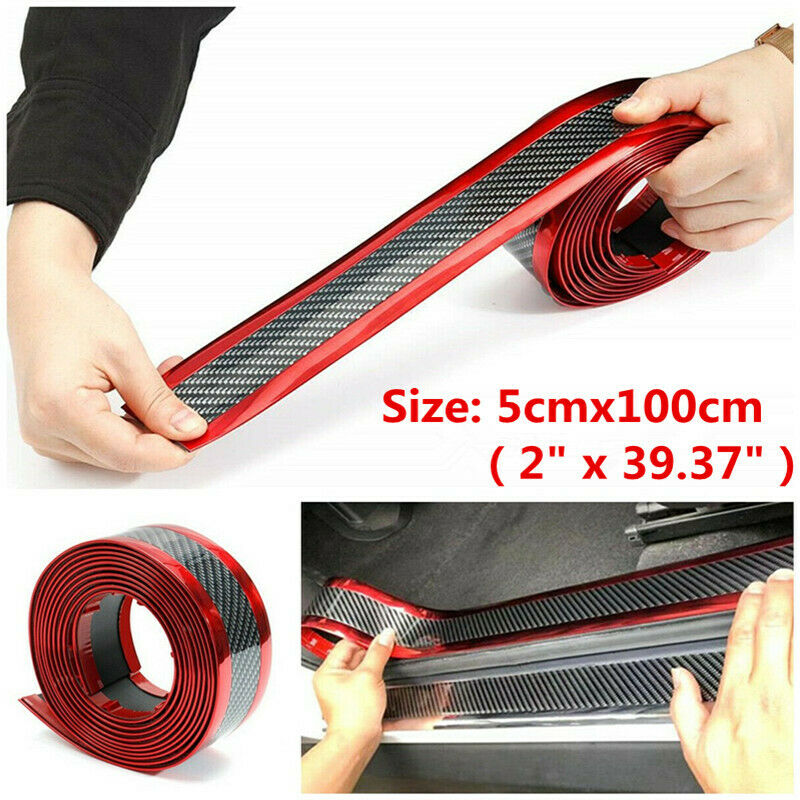 2020 Accessories Carbon Fiber Car Scuff Plate Door Sill 5D Sticker Protector 1PC