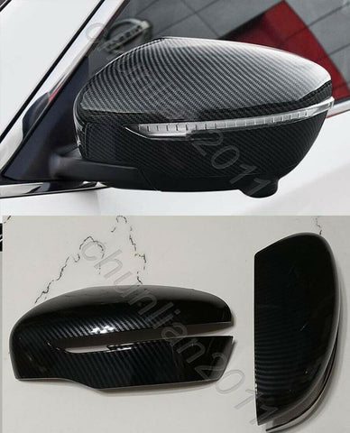 ABS carbon fiber Side Mirror Cover Trim for 2014-2020 Nissan X-Trail Rogue T32